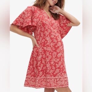 Hatch Red Floral Mini Dress